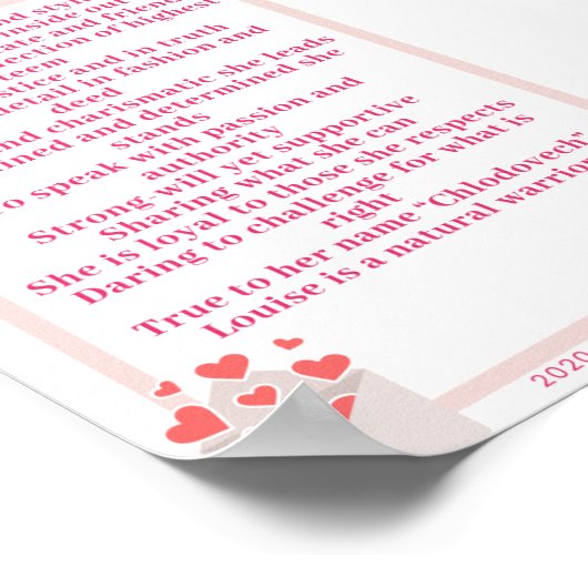 "Louise" Name Poem Poster (Hoek)