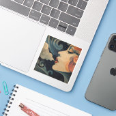 Louise sticker (Laptop met iPhone)