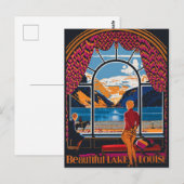 Louise, uitzicht uit het raam, Canada Briefkaart (Voorkant / Achterkant)