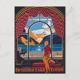 Louise, uitzicht uit het raam, Canada Briefkaart