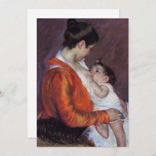 Louise Verpleegster Haar kind | Mary Cassatt (Voorkant / Achterkant)
