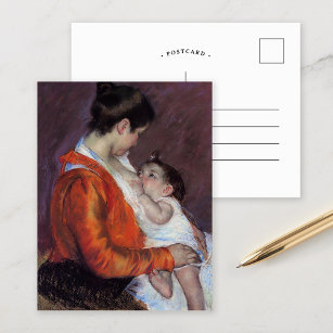 Louise Verpleegster Haar kind   Mary Cassatt Briefkaart