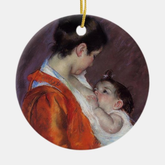 Louise Verpleegster Haar kind | Mary Cassatt Keramisch Ornament (Voorkant)