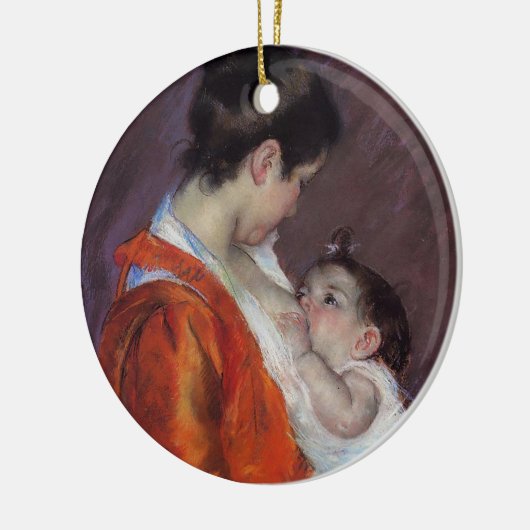 Louise Verpleegster Haar kind | Mary Cassatt Keramisch Ornament (Links)