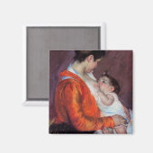 Louise Verpleegster Haar kind | Mary Cassatt Magneet (Voorkant / Achterkant)