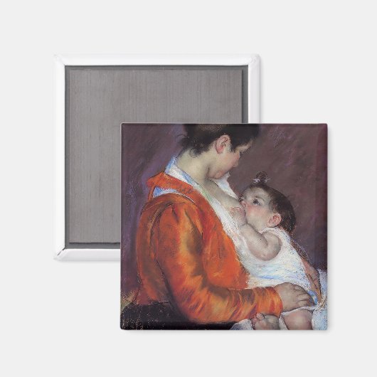 Louise Verpleegster Haar kind | Mary Cassatt Magneet (Voorkant / Achterkant)