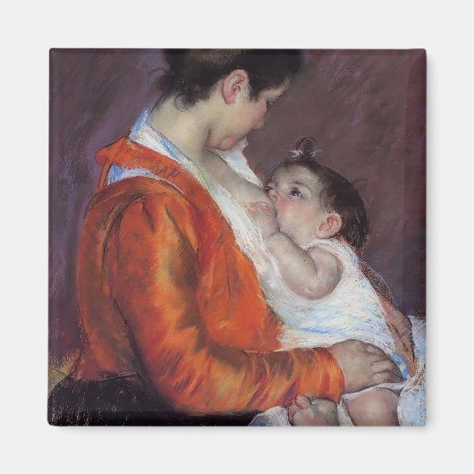 Louise Verpleegster Haar kind | Mary Cassatt Magneet (Voorkant)