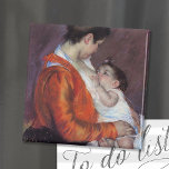 Louise Verpleegster Haar kind | Mary Cassatt Magneet<br><div class="desc">Louise Nursing Her Child (1898) van de Amerikaanse impressionist Mary Cassatt. De pasteltekening toont een portret van een moeder die haar jonge kind verzorgt,  een gemeenschappelijk thema in Cassatt's werk. Gebruik de ontwerphulpmiddelen om douanetekst toe te voegen of het afbeelding te personaliseren.</div>