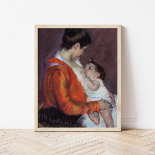 Louise Verpleegster Haar kind   Mary Cassatt Poster
