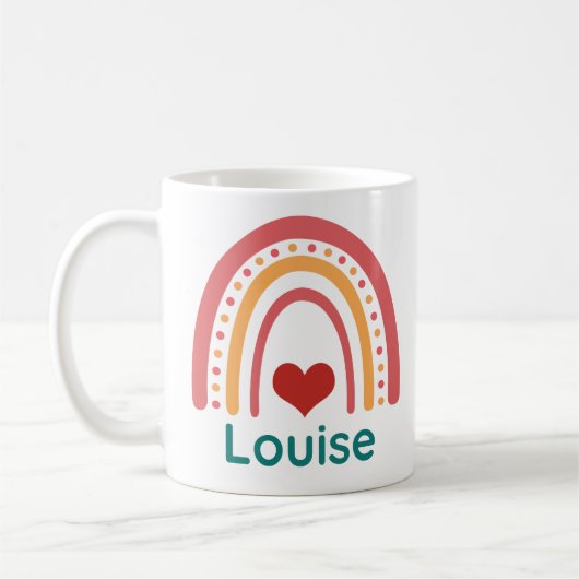 Louise Vintage Boho Rainbow Koffiemok (Links)