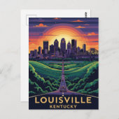 Louiseville Kentucky Travel Briefkaart (Voorkant / Achterkant)