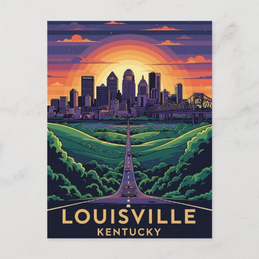 Louiseville Kentucky Travel Briefkaart (Voorkant)