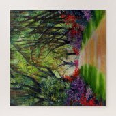 Louisiaanse boom van bomen/mos en bloemen legpuzzel (Verticaal)