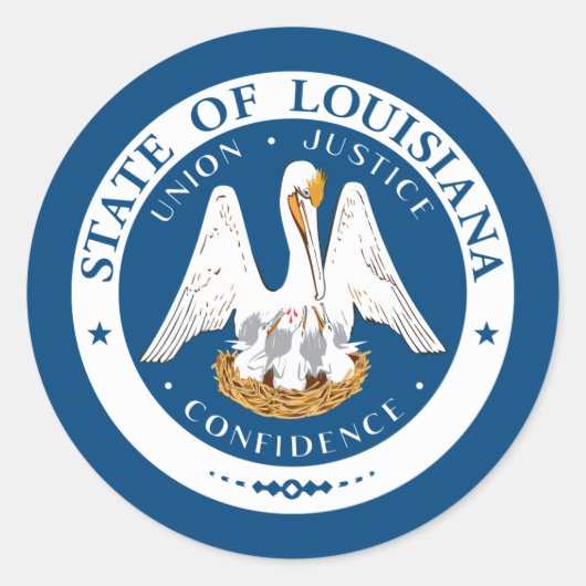Louisiaanse zegel, zegel van Louisiana Sticker (Voorkant)