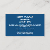 Louisiaanse zegel, zegel van Louisiana Visitekaartje (Achterkant)