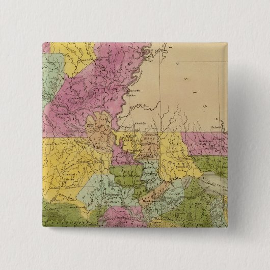 Louisiana 7 vierkante button 5,1 cm (Voorkant)