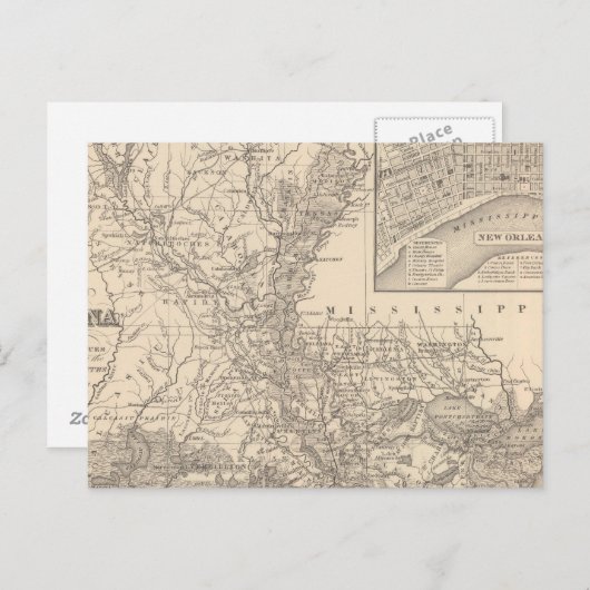 Louisiana 9 briefkaart (Voorkant / Achterkant)