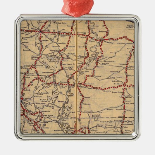 Louisiana 9 metalen ornament (Voorkant)
