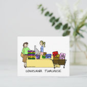 Louisiana Aankoop Cartoon Briefkaart (Staand voorkant)