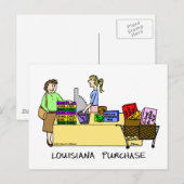 Louisiana Aankoop Cartoon Briefkaart (Voorkant / Achterkant)