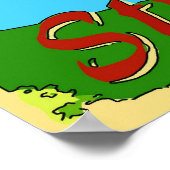 Louisiana aardbeien, Ponchatoula Poster (Hoek)