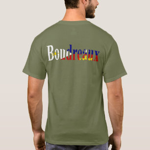 Louisiana Acadian Flag Boudreaux Cajun Heart T-shirt