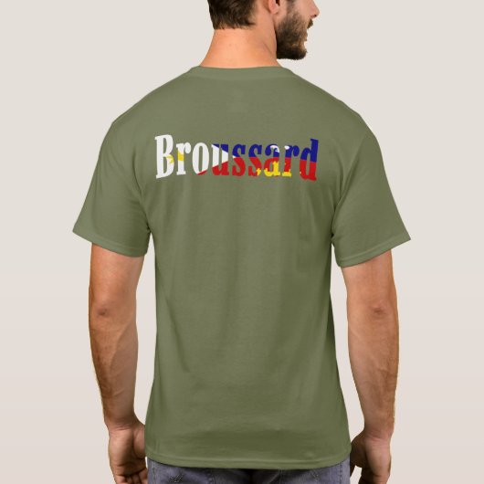 Louisiana Acadian Flag Broussard Cajun Pride Heart T-shirt (Achterkant)