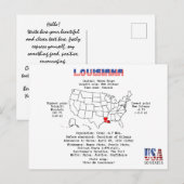 Louisiana Amerikaanse staat op een kaart en nuttig (Voorkant / Achterkant)
