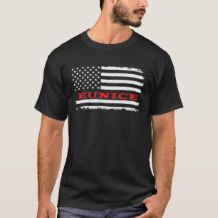 Louisiana Amerikaanse vlag Eunice USA Patriottisch T-shirt