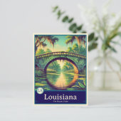 Louisiana | Anime Style Cel Shaded Briefkaart (Staand voorkant)