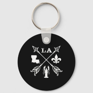 Louisiana Arrow T Shirt New Orleans Mardi Gras Sleutelhanger