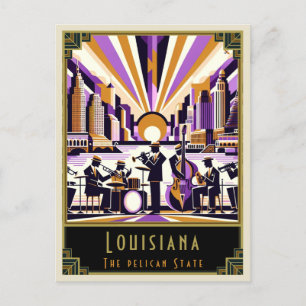 Louisiana   Art. Deco Briefkaart