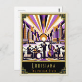 Louisiana | Art. Deco Briefkaart (Voorkant / Achterkant)