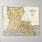 Louisiana Atlas Map Poster (Voorkant)