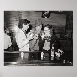 Louisiana Bar, 1938. Oude foto Poster