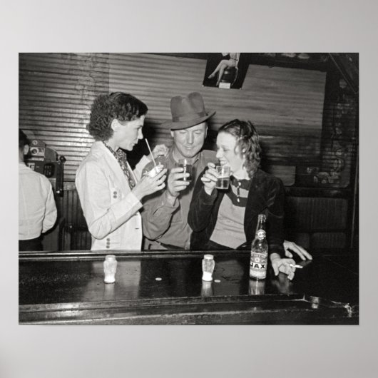 Louisiana Bar, 1938. Oude foto Poster (Voorkant)