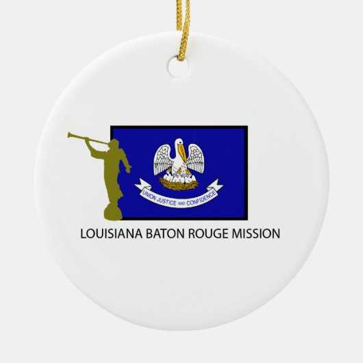 LOUISIANA BATON ROUGE MISSIE LDS CTR KERAMISCH ORNAMENT (Voorkant)