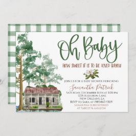 Louisiana Bayou Baby shower Invitation Kaart