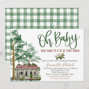 Louisiana Bayou Baby shower Invitation Kaart