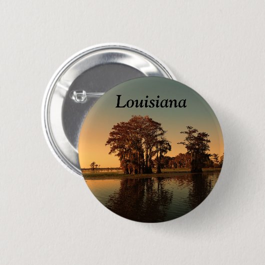 Louisiana bayou ronde button 5,7 cm (Voorkant /achterkant)