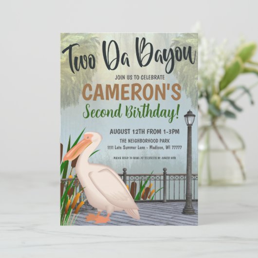 Louisiana Bayou Uitnodiging voor verjaardag (Staand voorkant)