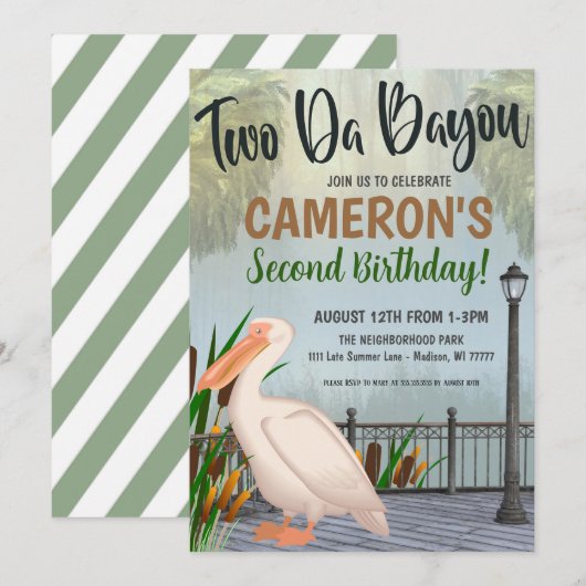 Louisiana Bayou Uitnodiging voor verjaardag (Voorkant / Achterkant)