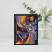 Louisiana Bicent. Mardi Gras Dual Logo Briefkaart (Staand voorkant)