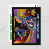 Louisiana Bicent. Mardi Gras Dual Logo Briefkaart (Voorkant / Achterkant)