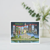 Louisiana  Big Letters Briefkaart (Staand voorkant)