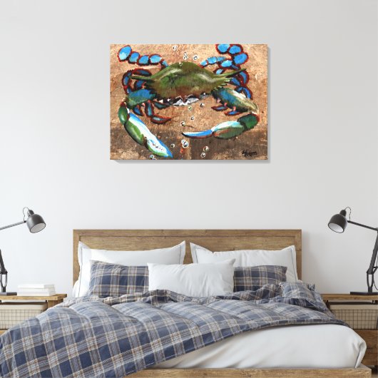 Louisiana Blue Crab Canvas Afdruk (Insitu (Slaapkamer))