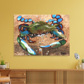 Louisiana Blue Crab Canvas Afdruk (Insitu (Woonkamer))