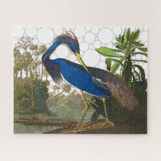 Louisiana Blue Heron van After John James Audubon Legpuzzel (Horizontaal)
