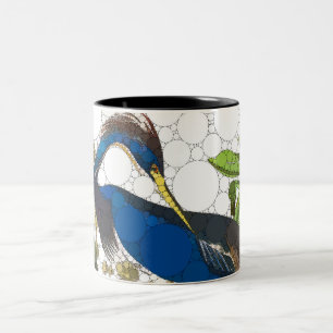 Louisiana Blue Heron van After John James Audubon Tweekleurige Koffiemok