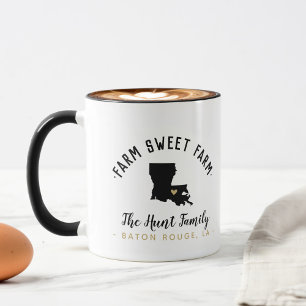 Louisiana Boerderij Sweet Boerderij Family Monogra Mok